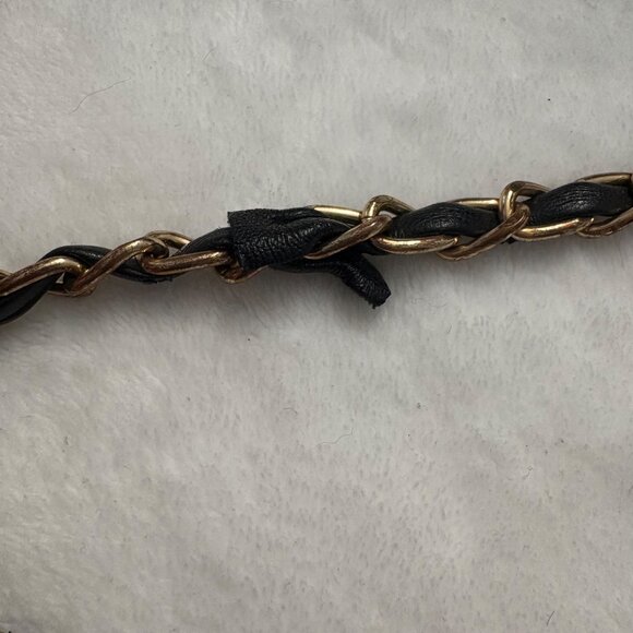 Aldo Black Quilted Chain Strap Shoulder Bag W/ GoldTone Accent & Decorative Pins - Picture 16 of 16